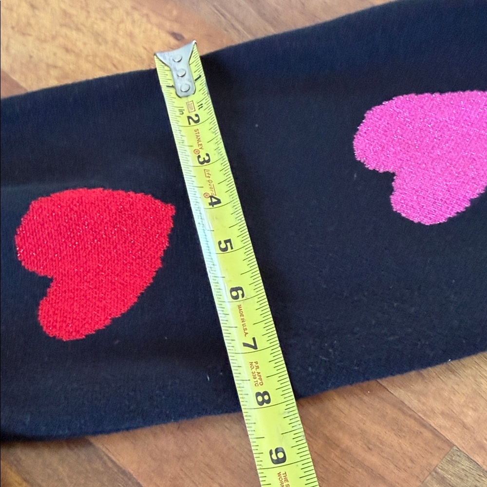 Heart Patterned Black Sweater - Picture 8 of 14